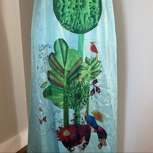 Custo Barcelona Graphic Silk Maxi Dress - Picture 5 of 16